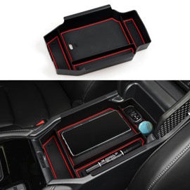 BRMYL Car Center Console Organizer for 2023 Honda Accord Accessories Hybrid Sport/EX-L/Sport-L/Touring Armrest Box Organizer with Non-Slip Mats, Red