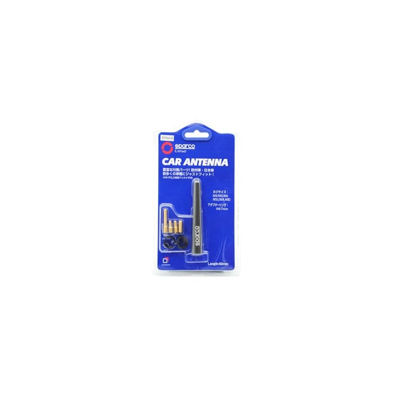 SPARCO CORSA SPA438 Sparco Corsa Antenna 90mm Black (Matted)