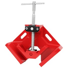 90 Degree Corner Right Angle Clamp T Handle Vice Grip Woodworking Quick Fixture (Red)