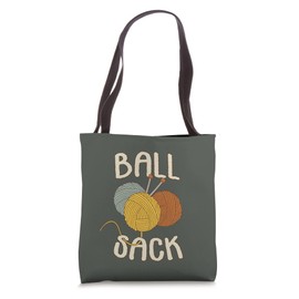Ball Sack Funny Knitting Yarn Crochet Supplies Storage Tote Bag