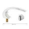 Waterfall Tub Spout, Stainless Steel G1/2 Male Thread Wall Mounted
