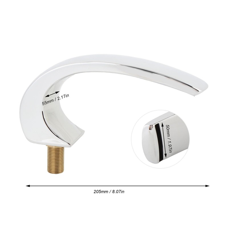 Waterfall Tub Spout, Stainless Steel G1/2 Male Thread Wall Mounted