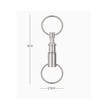 Quick Release Detachable Pull Apart Keychain Key Rings Clip Double