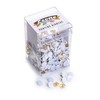 500 Colourful White Zippers Leone Dell'Era - Transparent Tin -