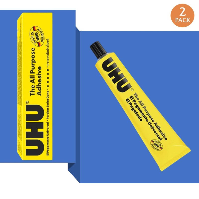 UHU All Purpose Adhesive, Fast, Strong, Crystal-Clear, Adjustable, Permanent, Transparent,
