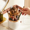 Rotate Dustproof Makeup Brushes Holder Storage 5 Compartments Waterproof Makeup