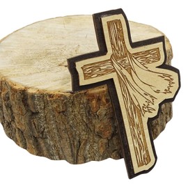 Printtoo Jesus Cross Engraved Wooden Fridge Magnet Souvenir Gift Collectibles