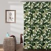 Lush Decor, Green Tropical Paradise Shower Curtain-Fabric Leaf Rainforest Island