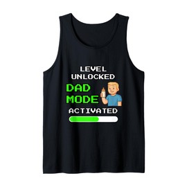Level Unlocked Dad Mode Activated Funny New Dad Gamer Gift Tank Top