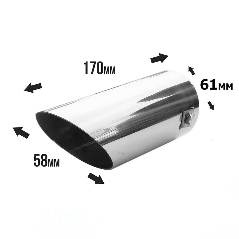 Exhaust Trim Tailpipe Universal Silencer Tailpipe Trim Sport Stainless Steel