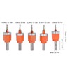 Generic 5 Pcs Countersink Drill Bit Set, Adjustable Depth Stop,