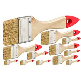 Colorus Flat Brush 50 mm Basic | Flat Brush Set 12 Pieces | Glaze Brush Varnish Brush Varnish Brush | Disposable Brush for Easy and Unique Use | Industrial Brush All-Purpose Brush China Bristles