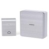 Wireless Doorbell DC Silver Self Powered Doorbell Outdoor Bell Waterproof