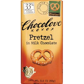Chocolove Milk Chocolate, Pretzel, 3.2 Ounce (Pack of 12)