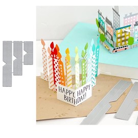 3Pcs POP-UP Base Metal Die Cuts, 3Pcs POP-UP Base Cutting Dies Cut Stencils for DIY Scrapbooking Cards Decorative Embossing Paper Dies for Scrapbooking Card Making