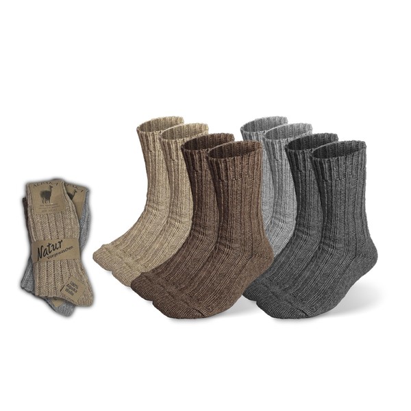 SILKMARKS® Thick alpaca socks, fluffy warm socks made of 100%