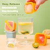 6Pcs Popsicle Mould,Ice Cube Mold with Lid and Reusable Popsicle