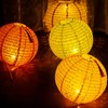 DEWEL Paper Lanterns, Openwork Carving Lanterns, LED Included, Hand Held,