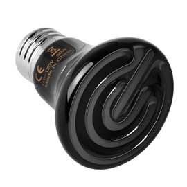 HealSmart Reptile Mini Heat Lamp 25W/50W Ceramic Heat Emitter, No Light Emitting Infrared Heat Bulbs for Amphibian Pet Brooder Coop Incubating Chicken