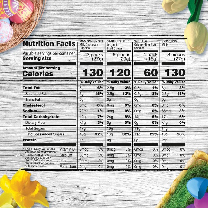 Mars M&M'S, SKITTLES, SNICKERS & STARBURST Easter Basket Stuffers Variety