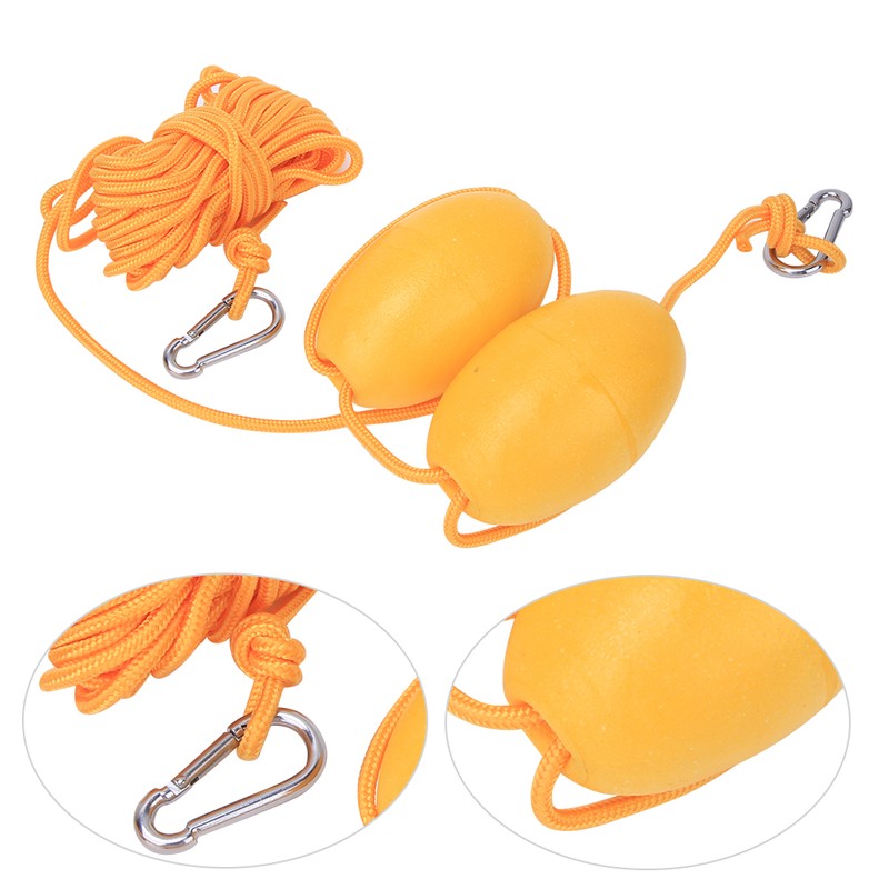 Kayak Boat Leash Rope with Buoy Floating Ball Stainless Steel