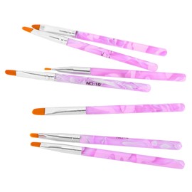 Mikinona 14pc Nail Art Brush Set Gel Nail Brush for Uv French Nails Detail Drawing Brush Straight Tube for Salon