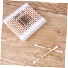 Healeved 500pcs Wooden Stick Cotton Swabs Double Tipped Australian Cotton