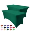 Heochy 2 Pcs 6FT Table Cloth for Rectangle Table -