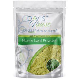 Davis Finest Neem Leaves Powder 100% Pure & Natural Leaf Plant, Face Mask, Healthy Hair, Dry Skin, Scalp, Hair Loss, Promotes Hair Growth – Beauty Skincare, Facial, Body Mud 100g