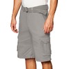 Southpole Men's Ripstop Belted Cargo Shorts, Light Grey, 30