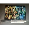 Knife Horror Collection Sublimated Glass Cutting Board With Matching Knife