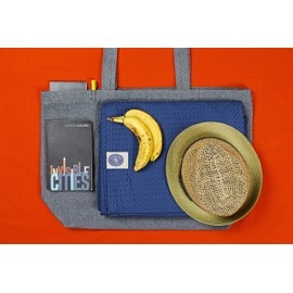 Very Large Tote Bag - Bente | Made from Recycled Cotton | With Thick Fabric | Very Robust | 2 Long Handles | Ideal as a Shopping Bag, Bath Bag, Shopper Handbag, grey mixed, Minimal