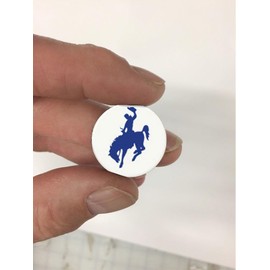 Cowboys Award Decals Thick mil Vinyl 1-1/8" Diameter (100 Decals) Professional-Grade Football Hockey Baseball Softball Lacrosse (Royal Blue on White)