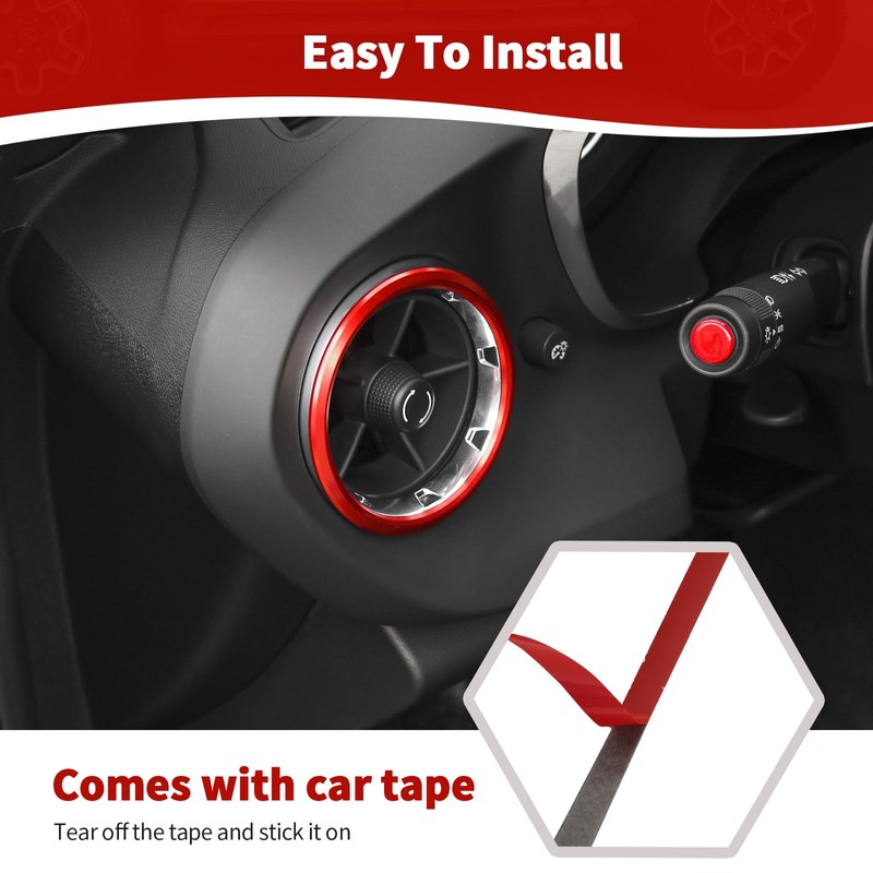 JOSHELA for Camaro Dash Air AC Vent Cover Trim Ring