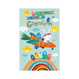 Words 'n' Wishes Easter Card for a Lovely Grandson, 21.7 x 14.4 cms, FSC Certified and Multi-Coloured