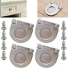 CTRICALVER 4PCS Flush Ring Pull Zinc Alloy Cabinet Drawer Pull