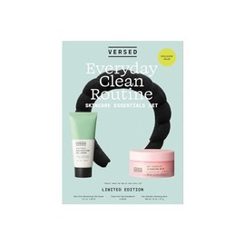 Versed Everyday Clean Routine Travel Essentials - Juego de 3 piezas para el cuidado de la piel, crema de gel de punto de rocío (2 onzas líquidas), dia