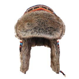 Insun Winter Hat, Aviator Hat, Knitted Pilot’s Hat, Ushanka Russian Hat, Earmuffs for Adults and Children - Multicolour 3, size: l