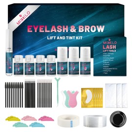 Lash Lift Kit & Brow Lamination Kit with Black Color, Salon-Quality Eyelash Perm Kit with Long Lasting Safe and Effective Result, Eyelash Curing Easy for Beginner