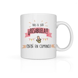 Rapoza Collective - Taza VAS A SER, Taza Bebé en Camino de 11oz (330ml) No se despinta, Taza Regalo Mamá, Taza Regalo Pamá, Taza Regalo Tio y Tía (Vas a ser Bisabuela)