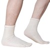 Bedrock Bath Silk Five-Toe Men's Socks 2604, beige