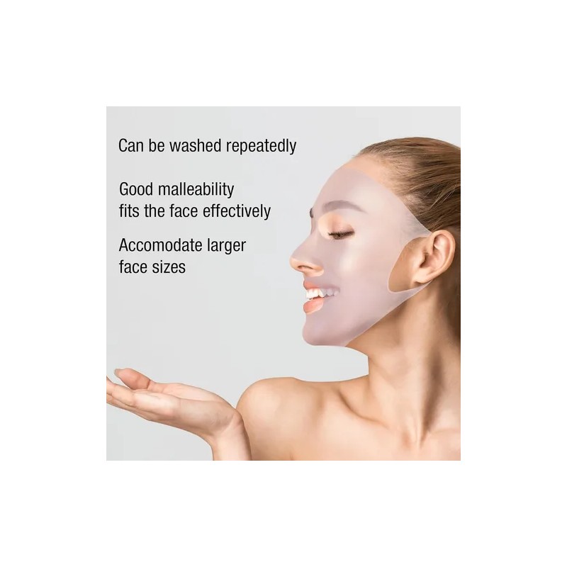 Máscara Facial Silicona Mascarilla Hidratante Reutilizable