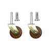 Shepherd Hardware 9051 1-5/8-Inch Designer Stem Casters, Wood Wheel, 5/16-Inch