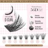 LASHVIEW Eyelash Extension Clusters, 168 Pieces, D Curl Clusters, Eyelash