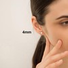 White Gold Plated Sterling Silver Dot Stud Earrings 3mm-8mm Options,
