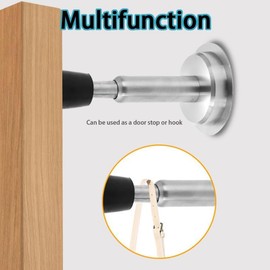 Aswalling 2 Pack Door Stop Heavy Duty Spring Door Stopper Hydraulic for Door Bottom Door Stop No Drilling