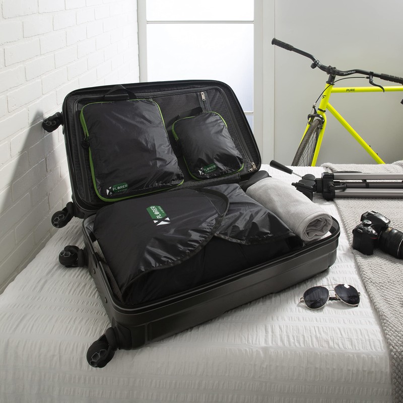 Xplorer by Gforce 3 Piece Travel Accessory-Packing Cube, Black