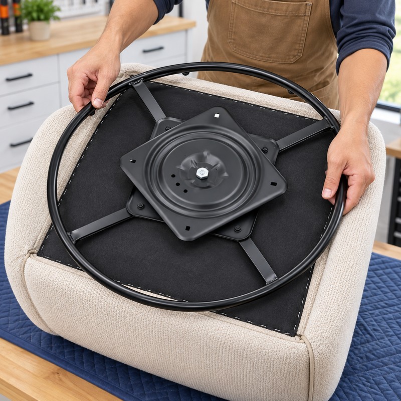 Heavy Duty Q235B Steel Recliner Swivel Ring Base with 10