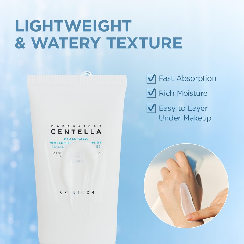 SKIN1004 Centella Hyalu-Cica Water-Fit Sun Serum UV, Korean Sunscreen SPF