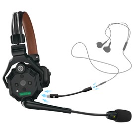 Hollyland Solidcom C1 Pro In-Ear Version Remote Headset, Earphones, Compatible with Necks, Wireless Incom, Full Duplex, Wireless Intercom, Headset System, ENC Noise, Cancelling, PTT Equipped,